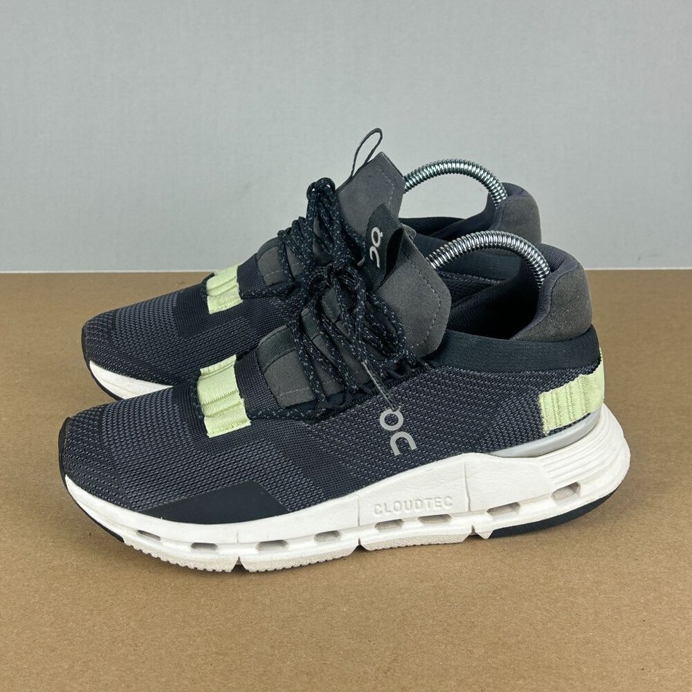 On Running Cloud Nova Athletic Running Shoes Womens 6.5 Gray Green Low